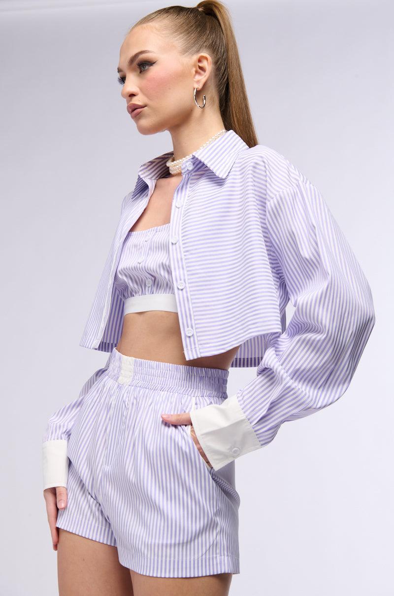 ROWAN POPLIN STRIPE BUTTON DOWN Product Image