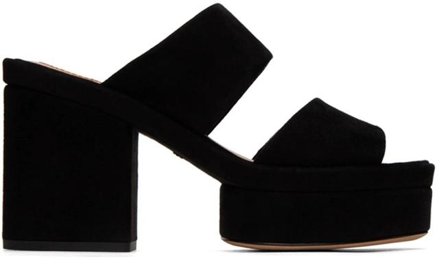 Odina 65 Suede Platform Sandals In Black Product Image