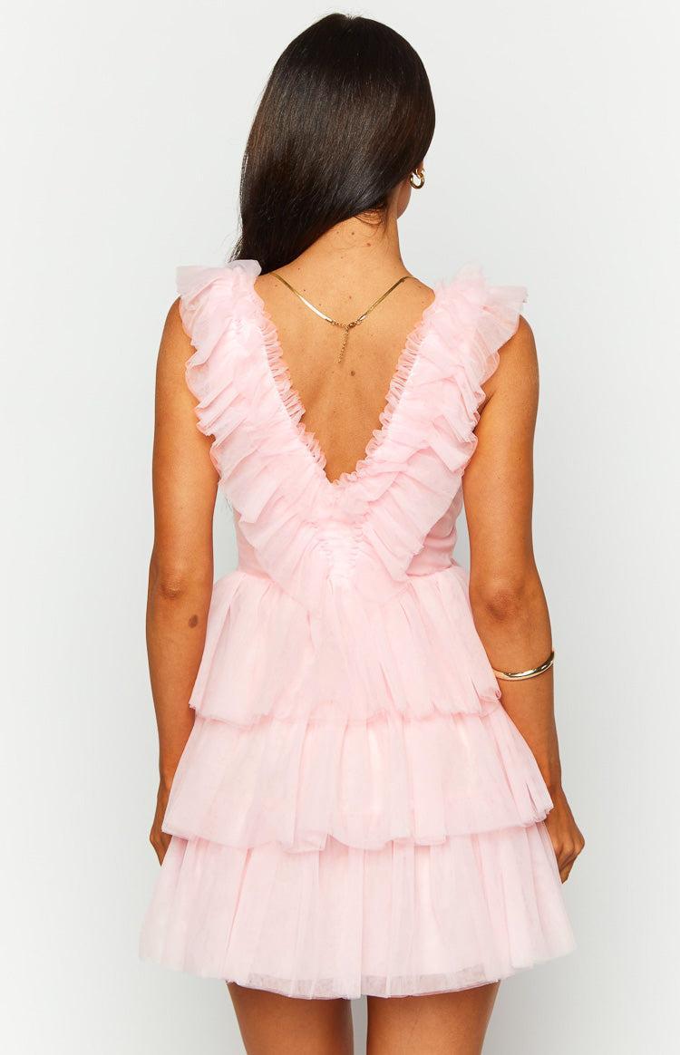 Tori Pink Tulle Mini Dress Product Image