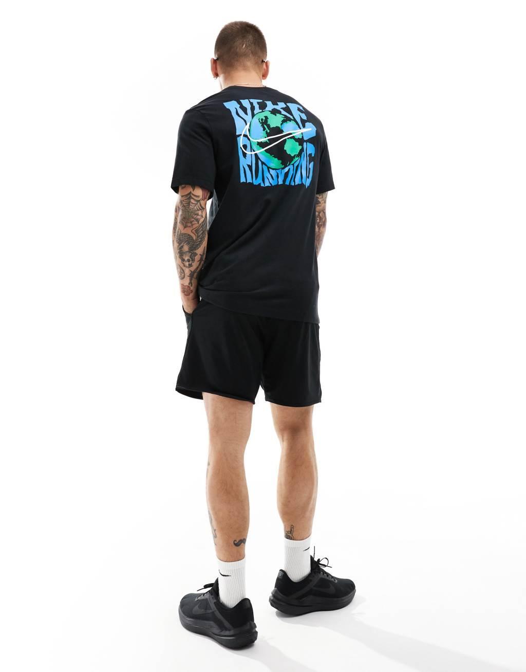 Nike Running Energy graphic t-shirt in black Product Image