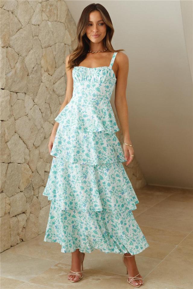 Letting Sunshine In Maxi Dress Green Product Image