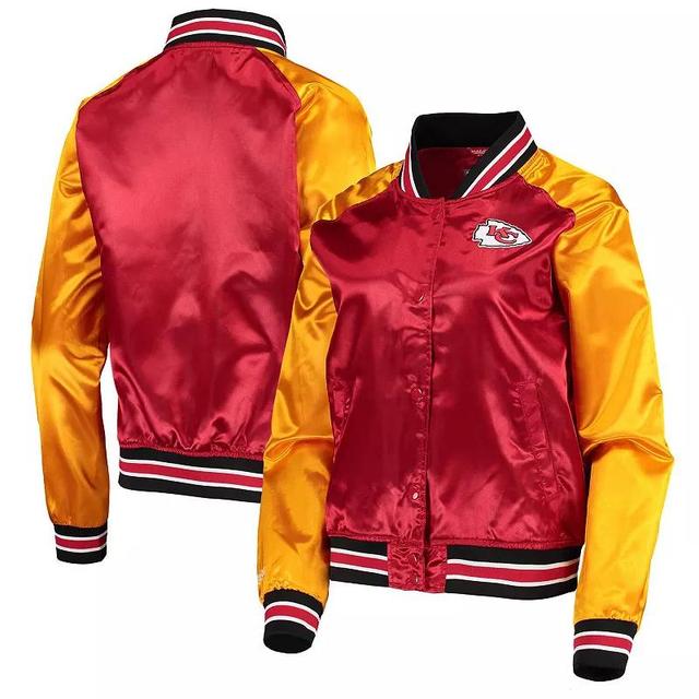 Womens Mitchell & Ness Kansas City Chiefs Team 2.0 Satin Raglan Full-Snap Jacket Product Image