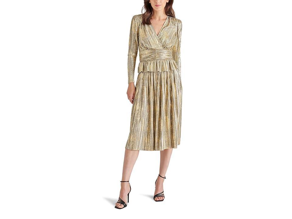 Steve Madden Darcy Metallic Pleated Skirt Product Image