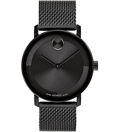 Men's Movado BoldÂ® Evolution Black IP Strap Watch with Textured Tonal Black Dial (Model: 3601123) Product Image