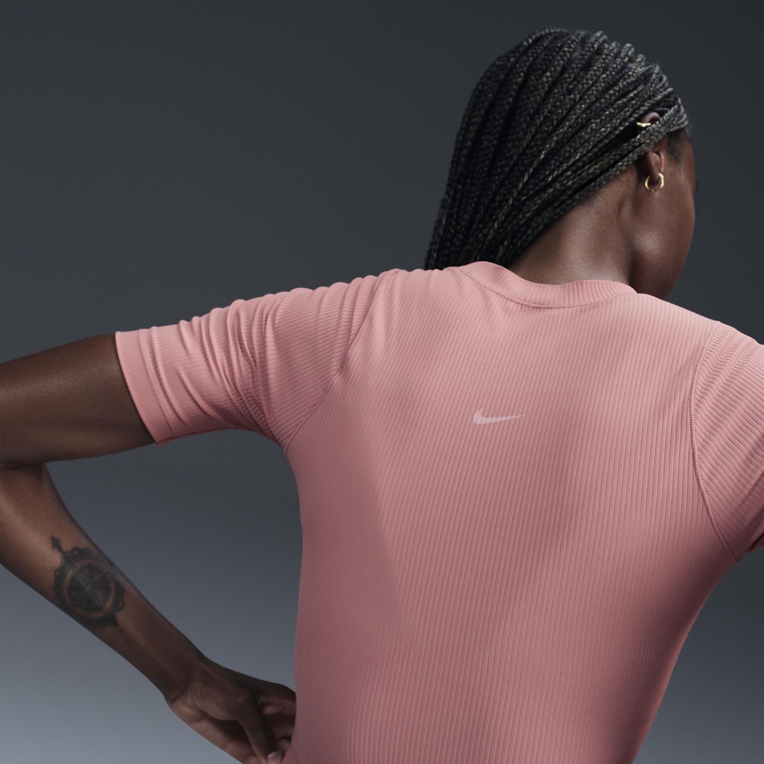 Nike Women's Zenvy Rib Dri-FIT Short-Sleeve Top Product Image