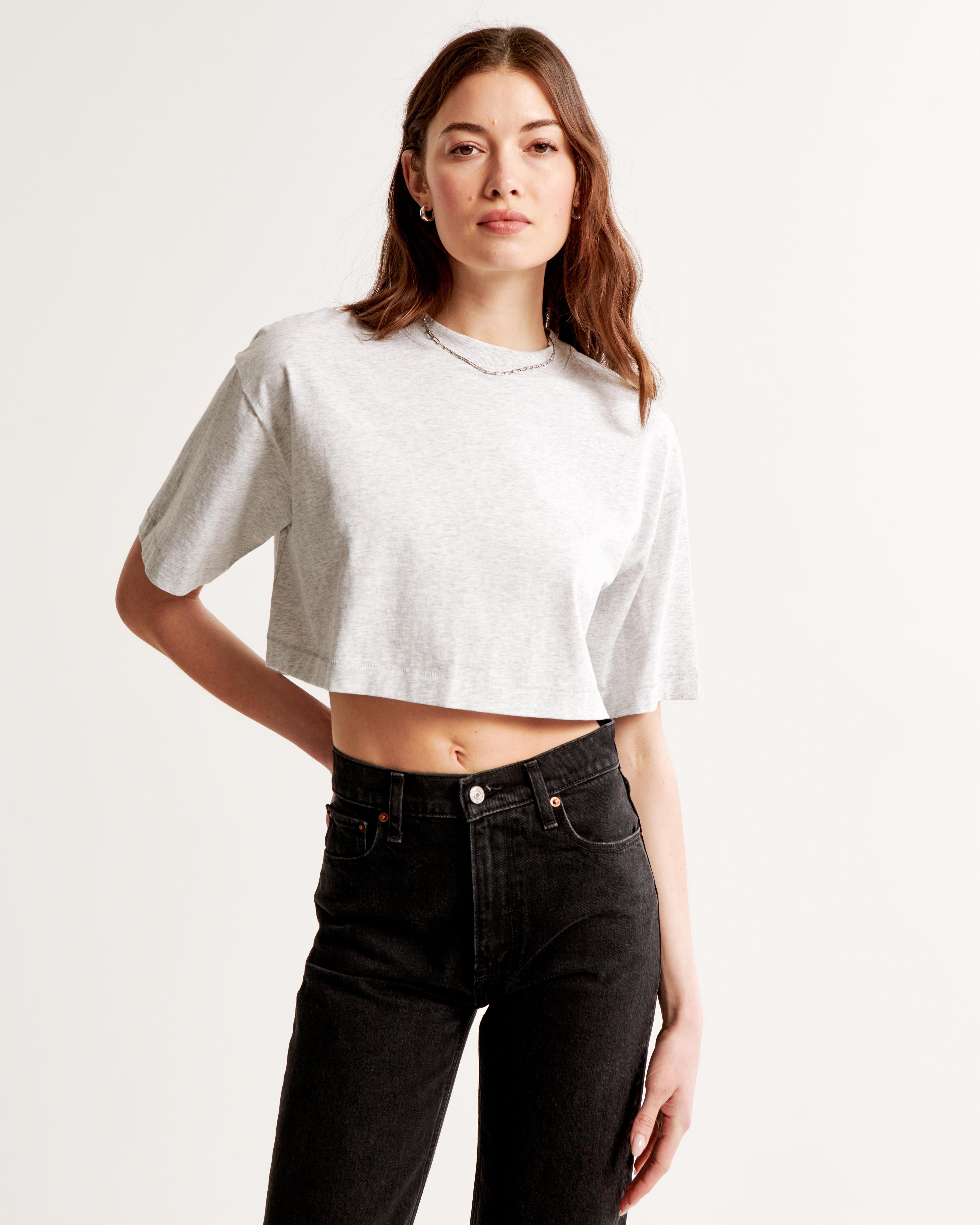 Essential Premium Polished Cropped Tee Product Image