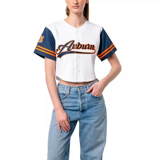 Womens Established & Co. Auburn Tigers Baseball Jersey Cropped T-Shirt Product Image