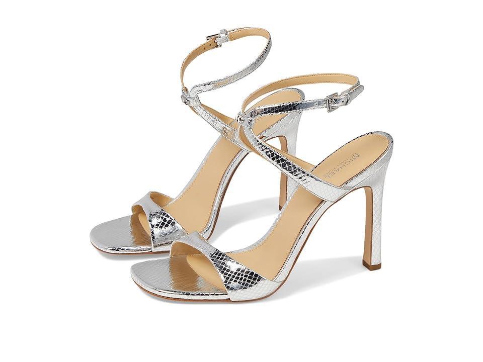 Womens Amara 110MM Embossed Metallic Leather Sandals Product Image