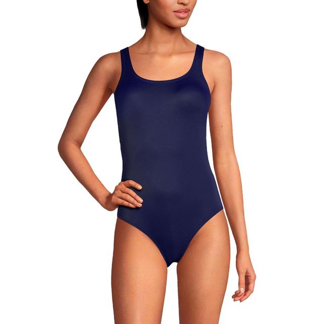 Womens Lands End Tugless Sporty UPF 50 One-Piece Swimsuit Product Image