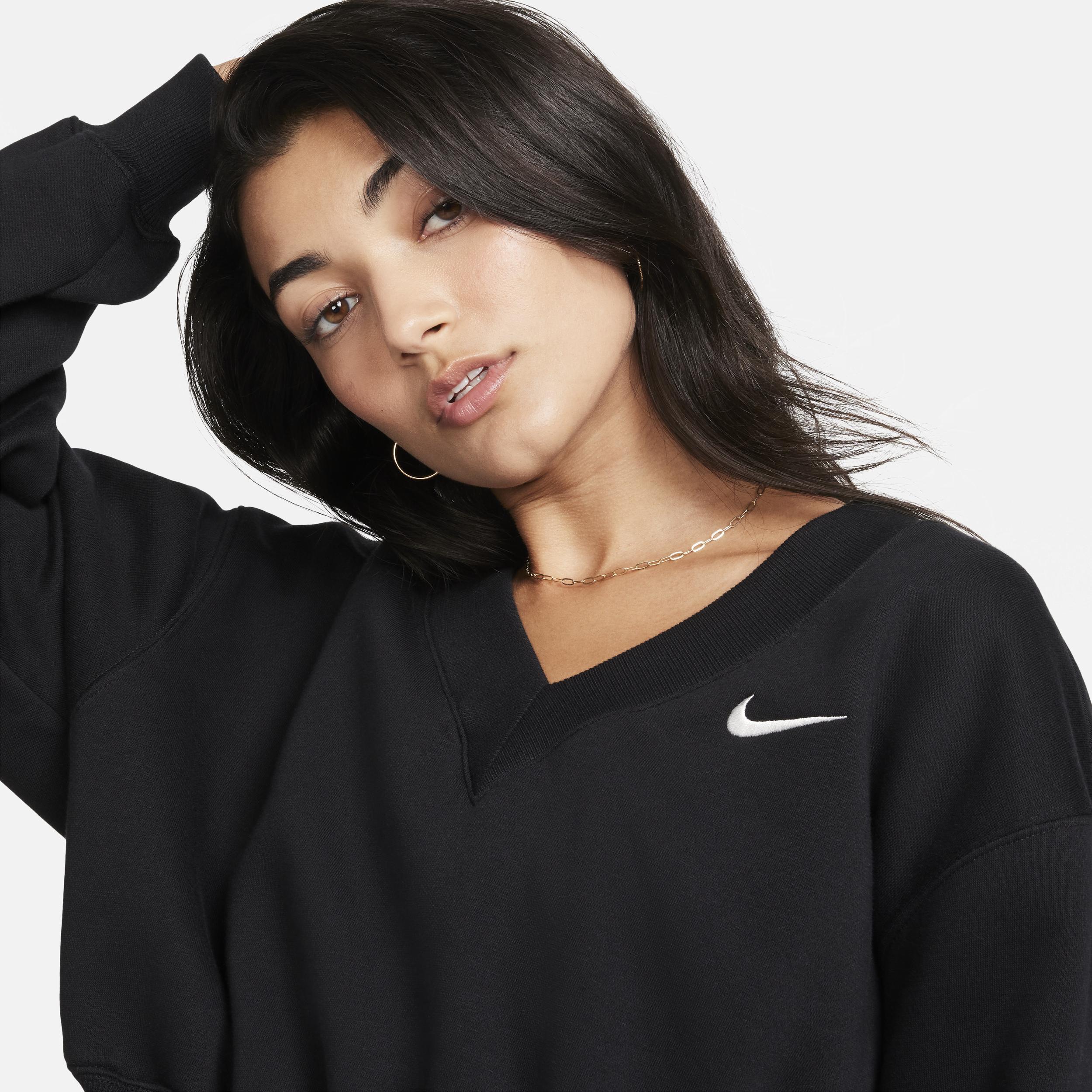 Women's Nike Sportswear Phoenix Fleece Cropped V-Neck Top Product Image