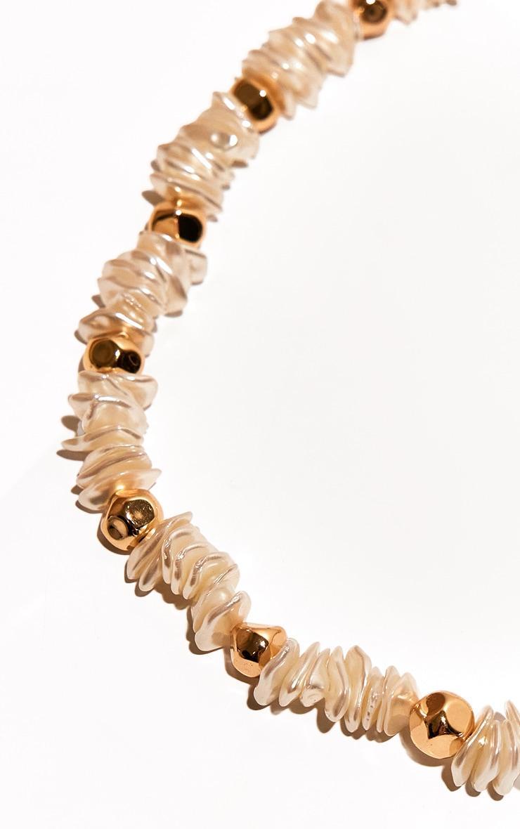 Nude Pearl Stone Detail Choker Product Image