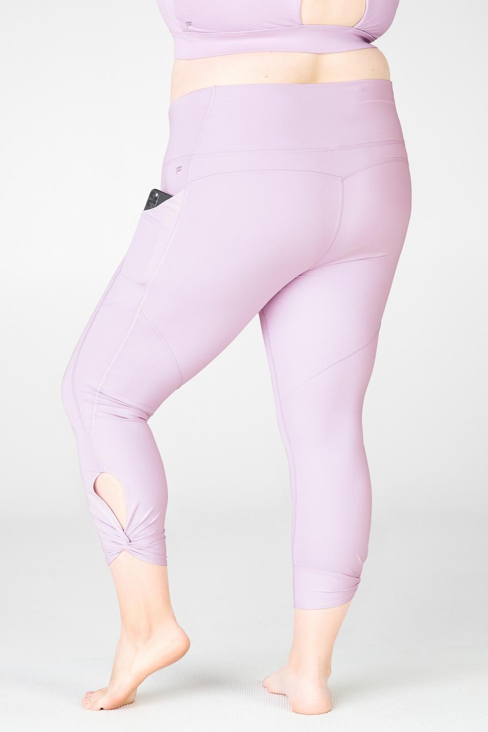 Fabletics Oasis High-Waisted Twist 7/8 Legging Womens purple plus Size 4X Product Image