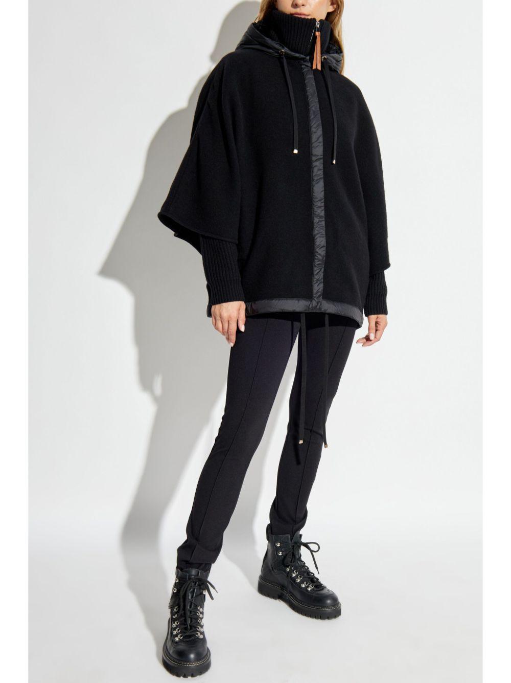 MONCLER Hooded Down Poncho In Black Product Image