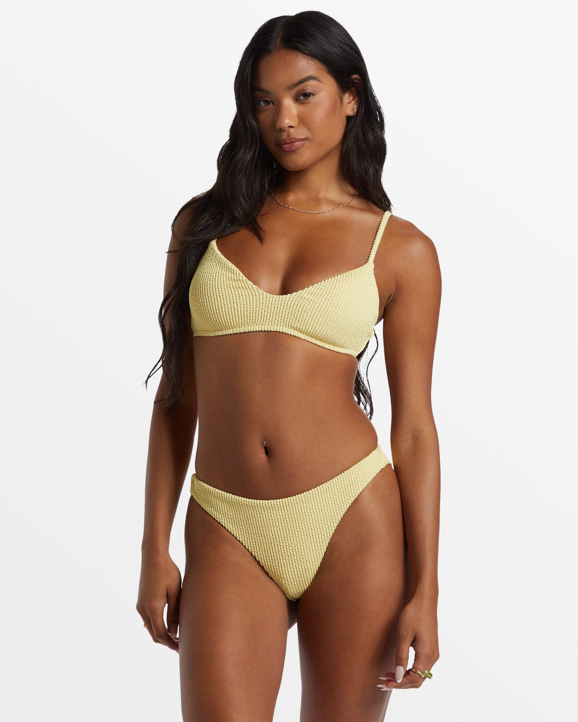 Summer High Tanga Bikini Bottoms - Mellow Yellow Female Product Image