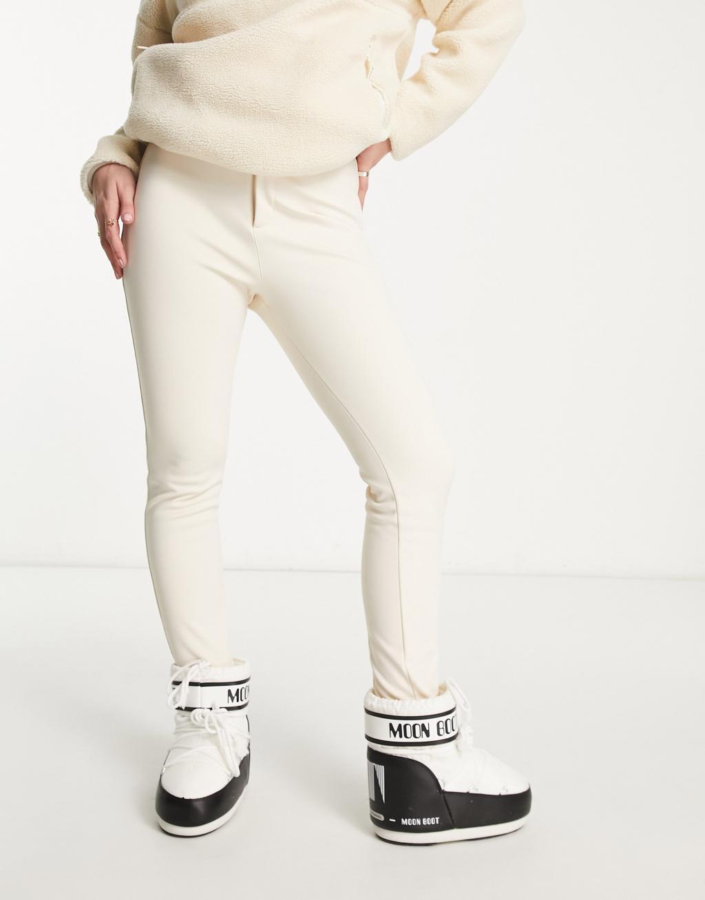 South Beach ski stirrup pants in cream Product Image