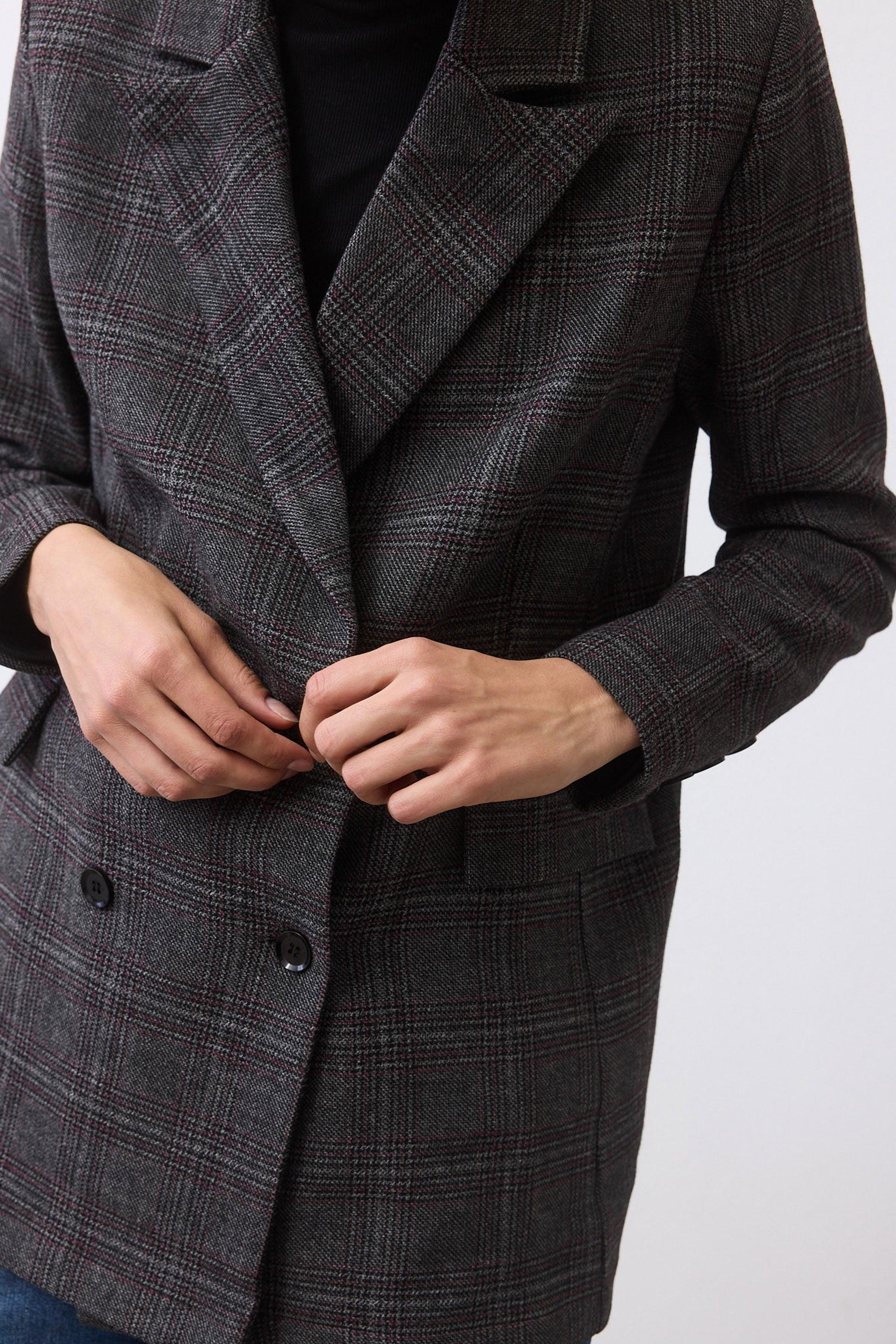 On the Clock Plaid Blazer Product Image