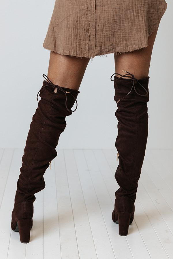 The Charleston Thigh High Boot In Chestnut Product Image