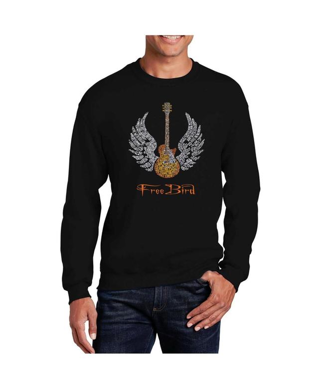 La Pop Art Mens Word Art Lyrics To Freebird Crewneck Sweatshirt Product Image