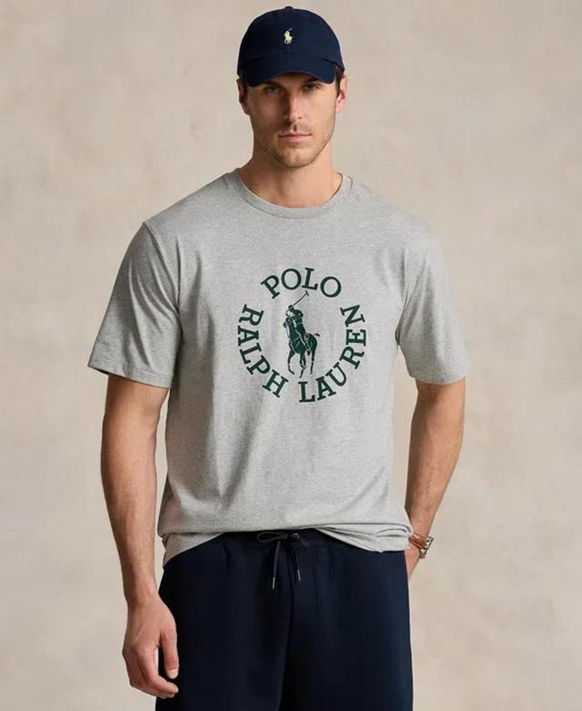 Men's Classic-fit Big Pony Logo Jersey T-shirt In Andover Heather Product Image