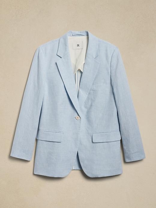 Lina Relaxed Linen Blazer Product Image