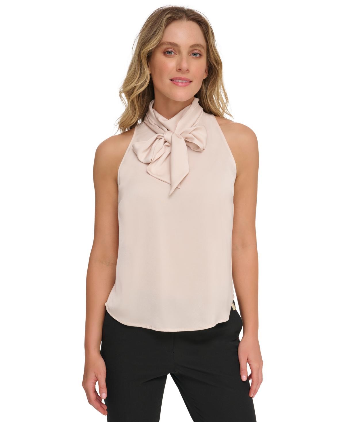 Tommy Hilfiger Womens Sleeveless Tie-Neck Top product image