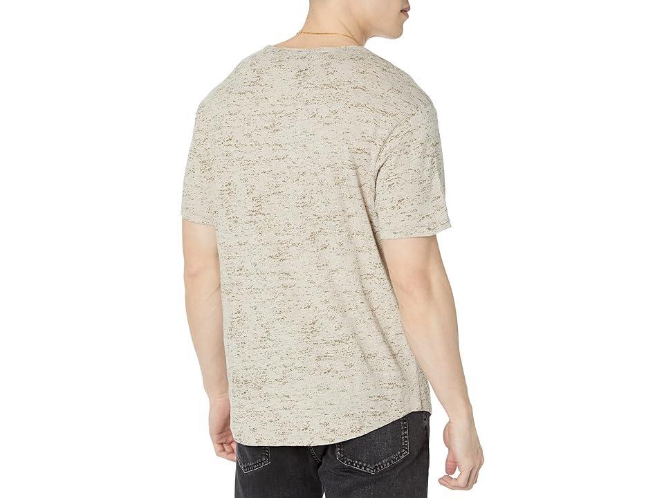 John Varvatos Cooper Slub Cotton Crew with Distress Screen Print K6053Z1 (Pigeon Grey) Men's Clothing Product Image