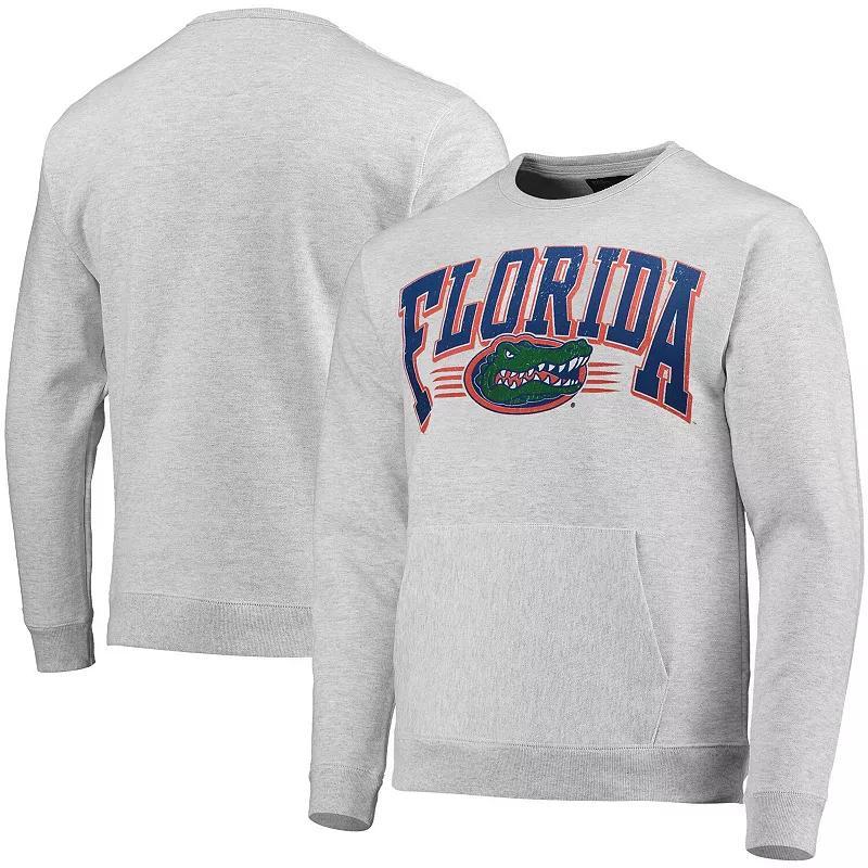 Mens League Collegiate Wear Heathered Gray Florida Gators Upperclassman Pocket Pullover Sweatshirt Product Image