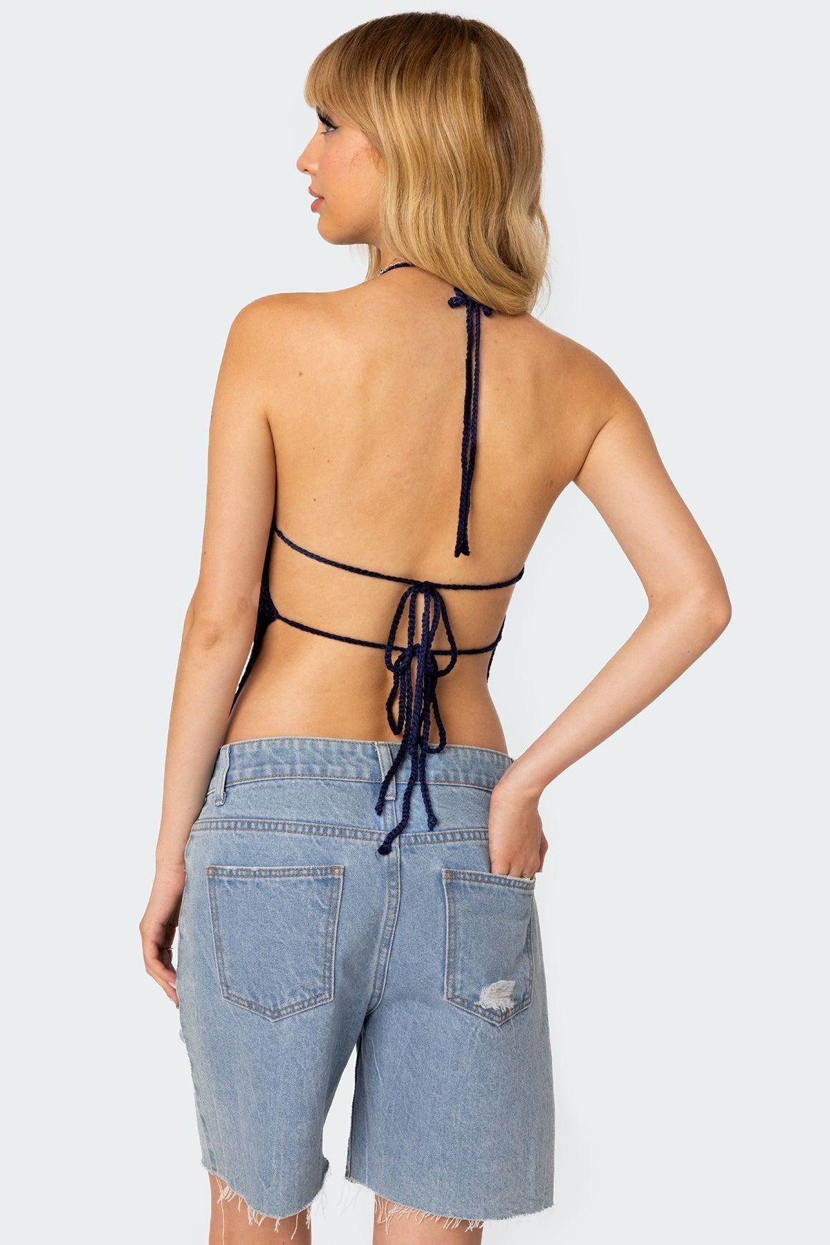 Jada Open Back Crochet Top Product Image