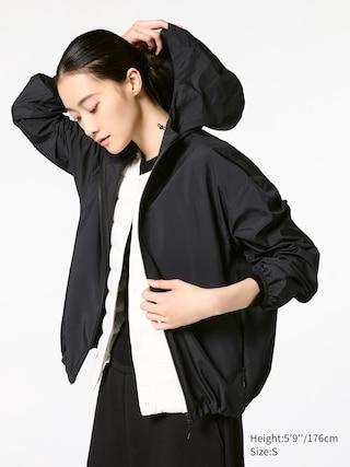 Womens Pocketable Uv Protection Parka with Water-Repellent Black 2XL UNIQLO US Product Image