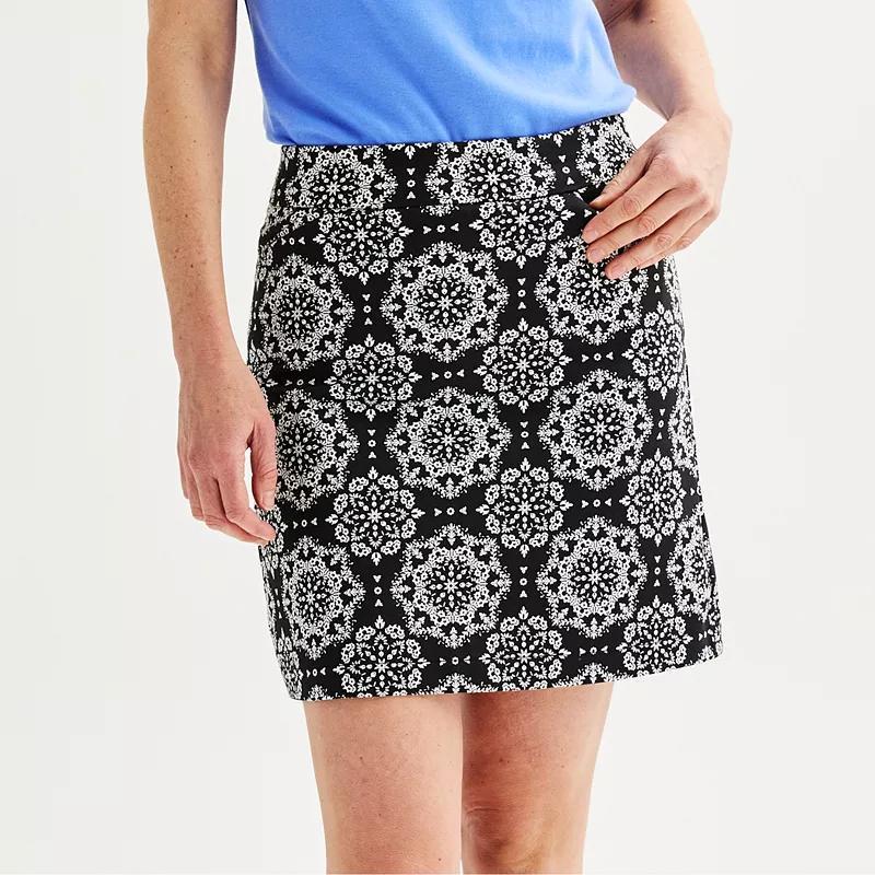 Womens Croft & Barrow Effortless Stretch Skort Blue Mirror Garden Product Image