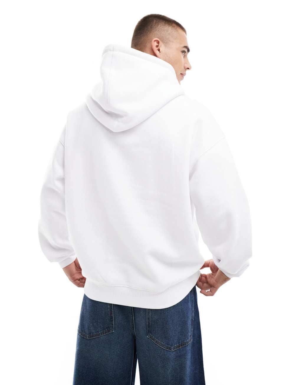 Cotton On boxy fit hoodie with Nashville print in white Product Image