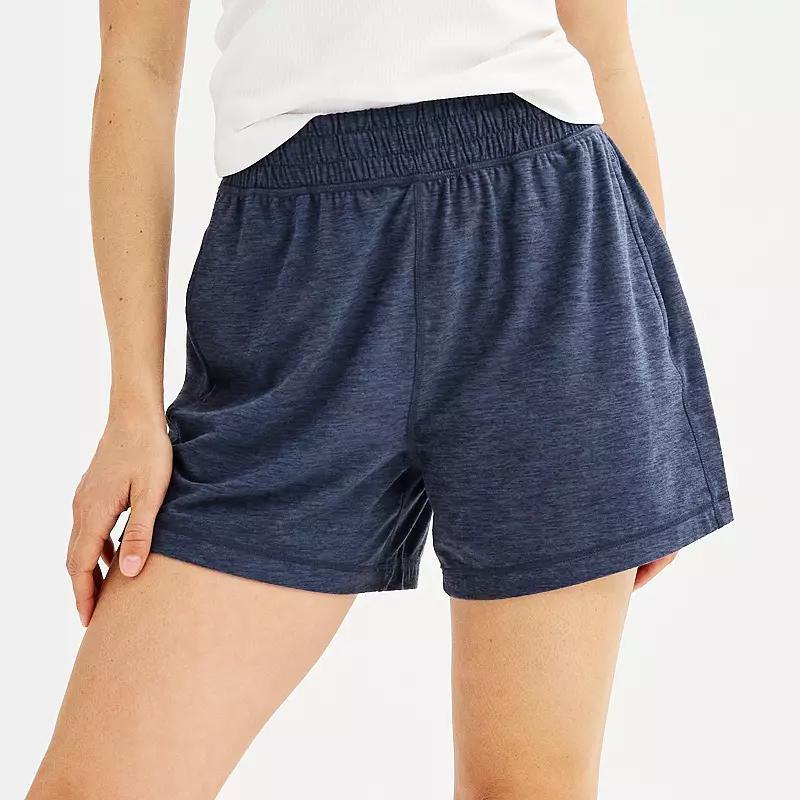 Womens FLX Wander Boyfriend High-Rise Shorts Black Grey Coal Product Image