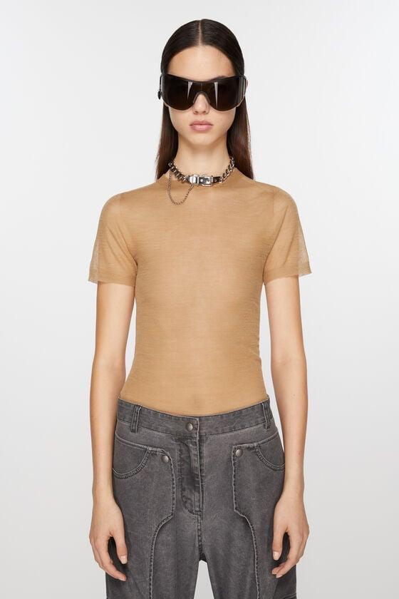 Sheer knit t-shirt Product Image