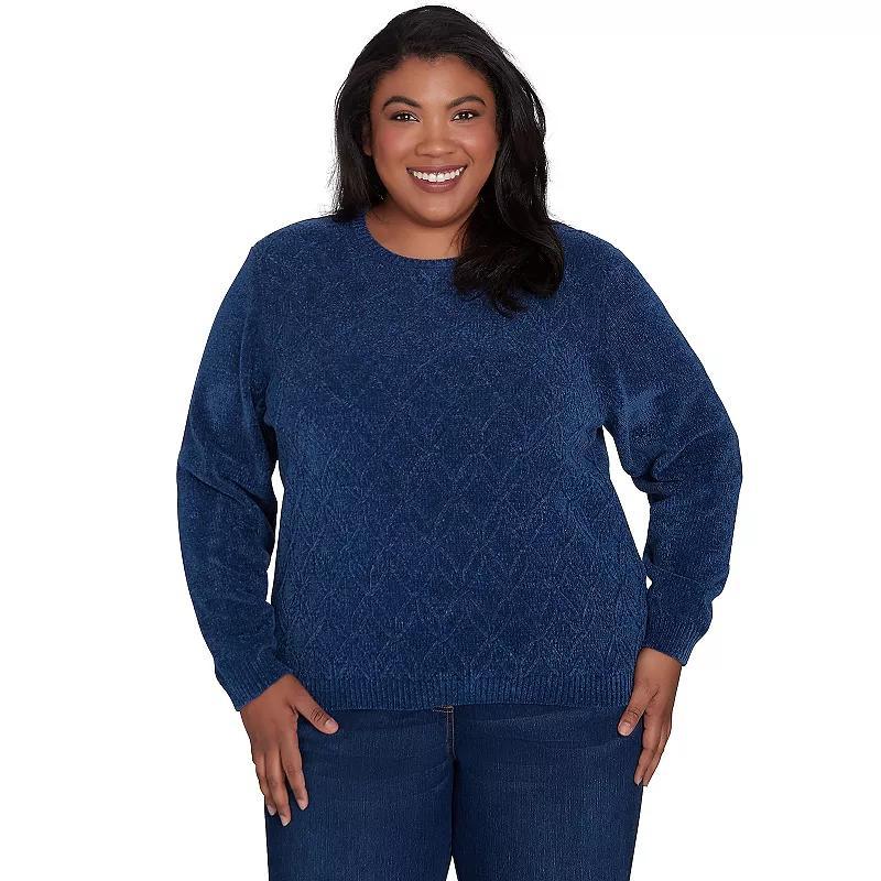 Plus Size Alfred Dunner Classic Chenille Pullover Sweater, Womens Product Image