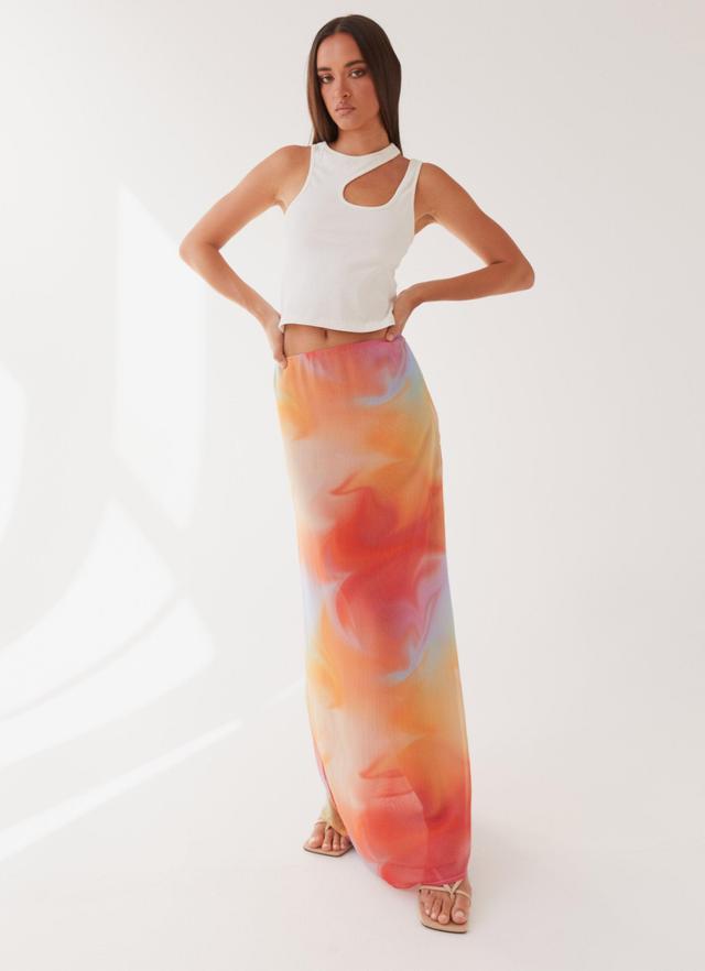 Sunlight Cascade Maxi Skirt - Rainbow Radiance Product Image