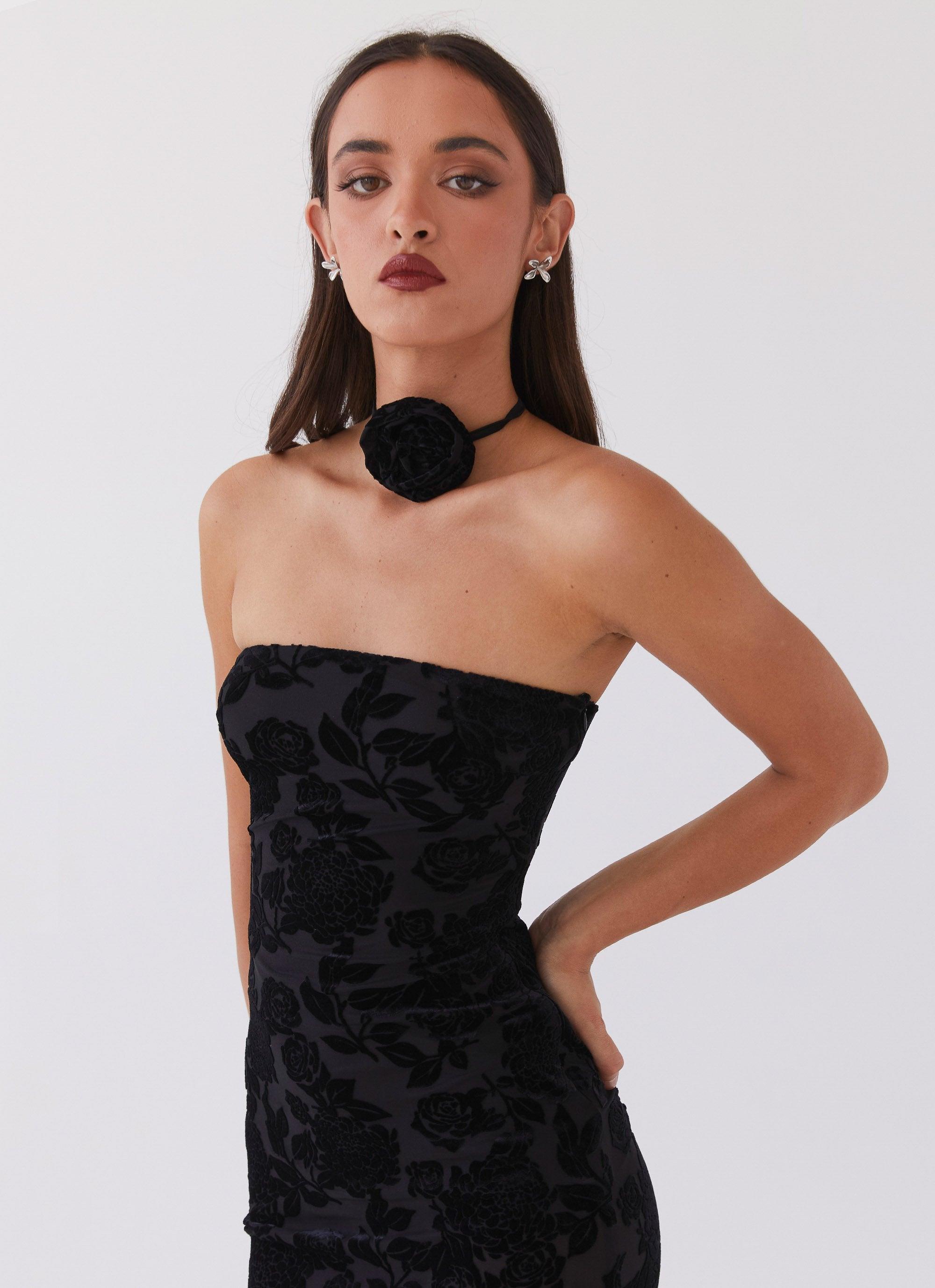 Trouble Love Maxi Dress - Black Product Image