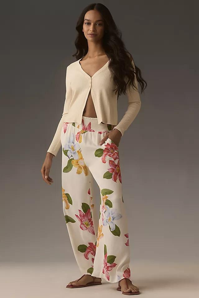 The Saria Smocked Wide-Leg Pants by Maeve Product Image