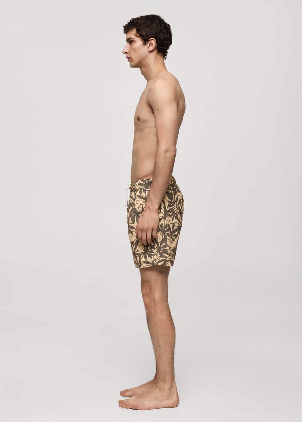 Floral print swimsuit - Men | MANGO USA Product Image