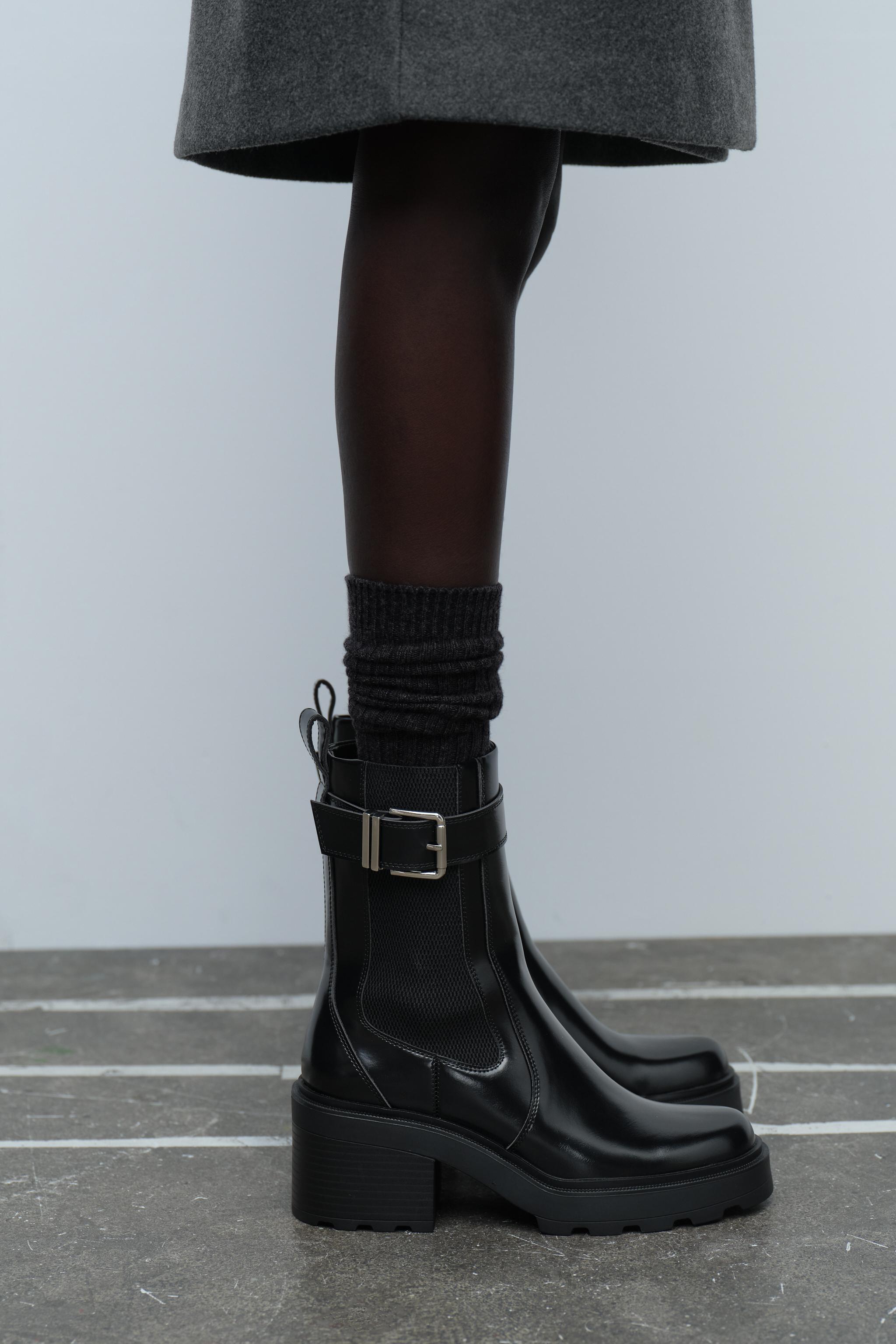 HEELED ANKLE BOOTS WITH BUCKLE product image