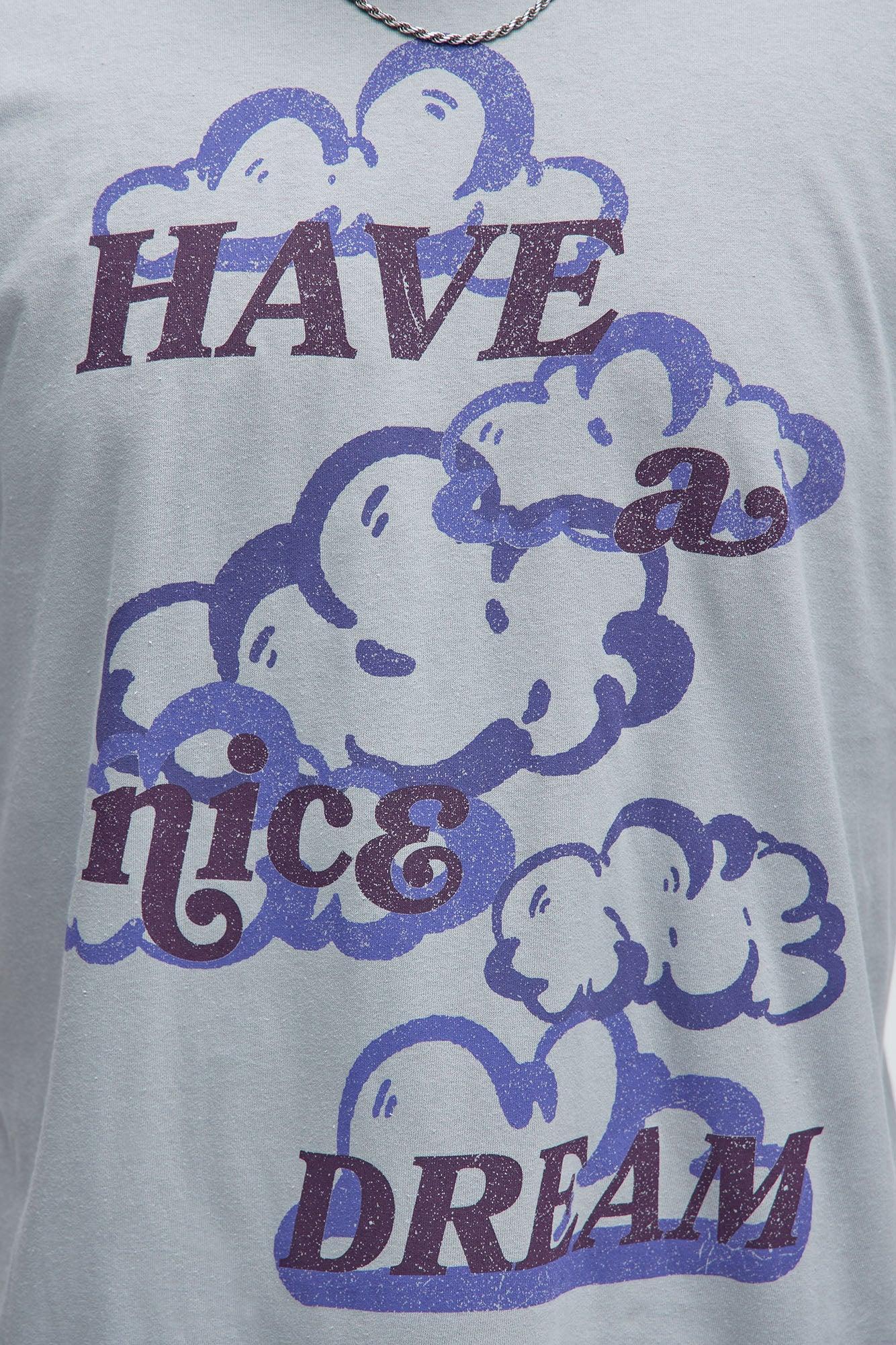 Have A Nice Dream Short Sleeve Tee - Light Grey Product Image