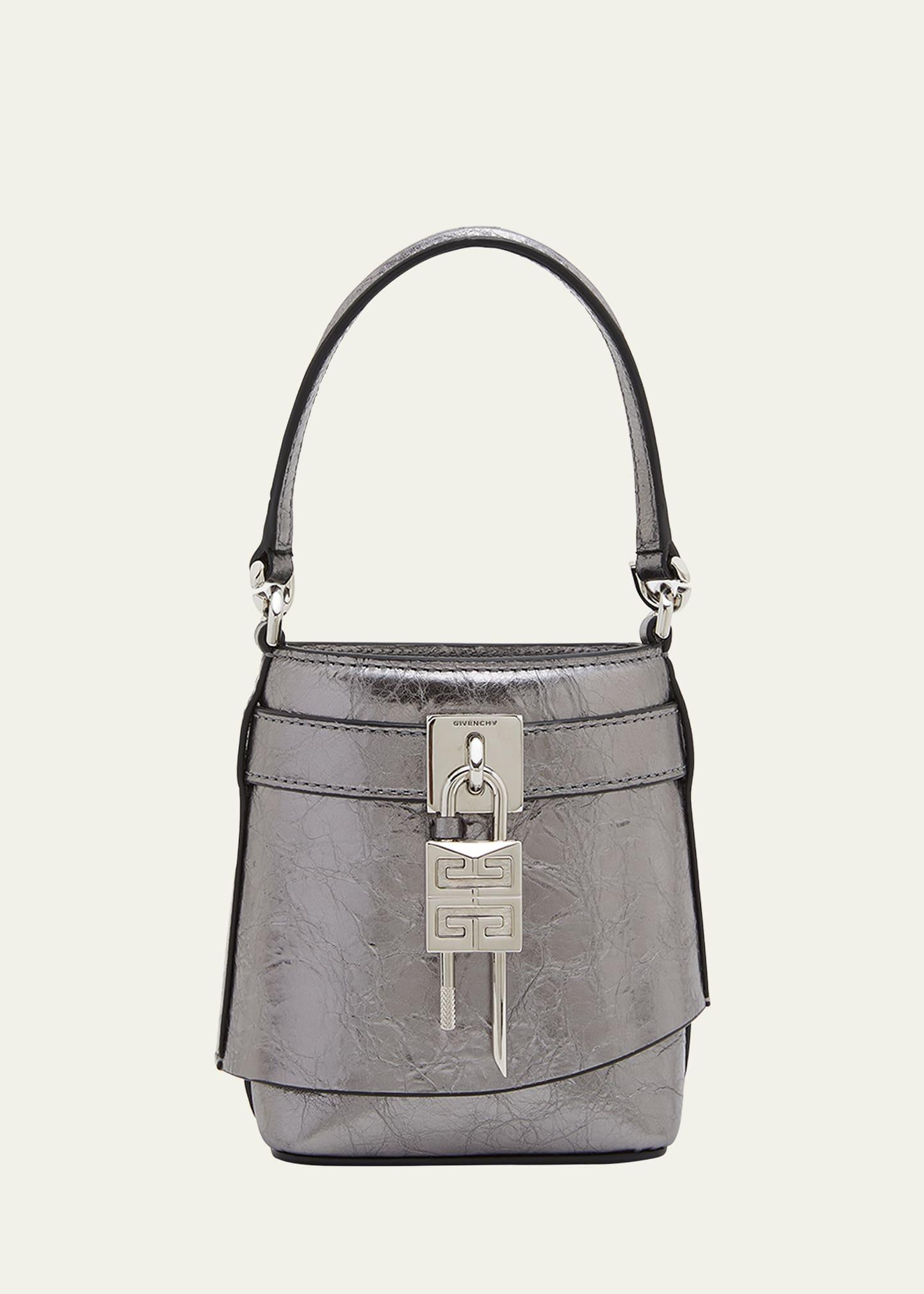 Givenchy Micro Shark Lock Lambskin Leather Bucket Bag Product Image