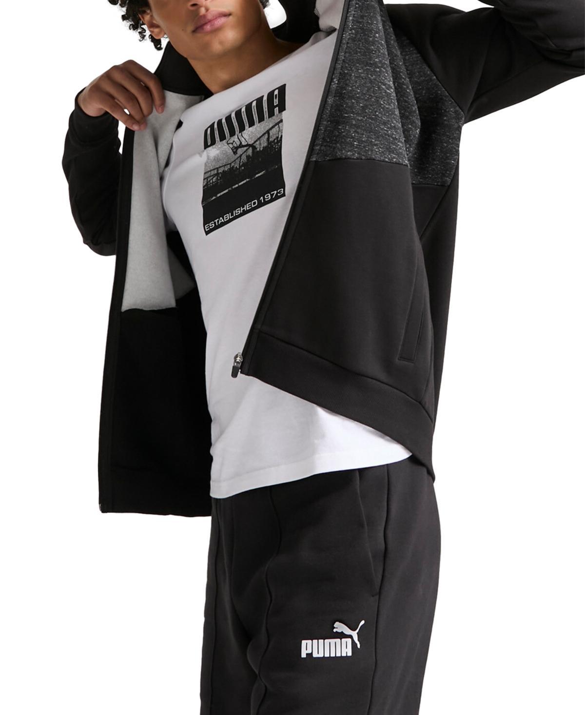 Puma Mens Contrast Fleece Logo Jacket Product Image