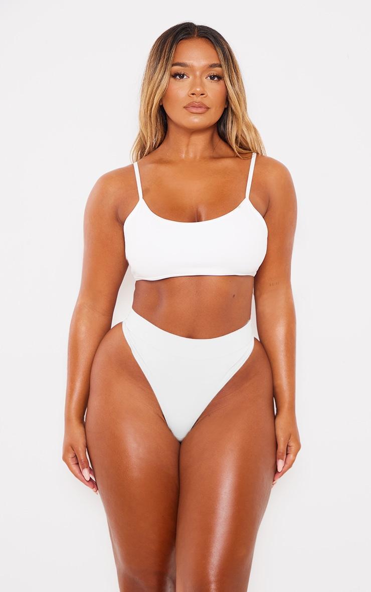 Shape White Sculpted Strappy Crop Top Product Image