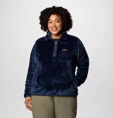 Columbia Womens Fire Side Quarter Zip Sherpa Fleece - Plus Size- Product Image