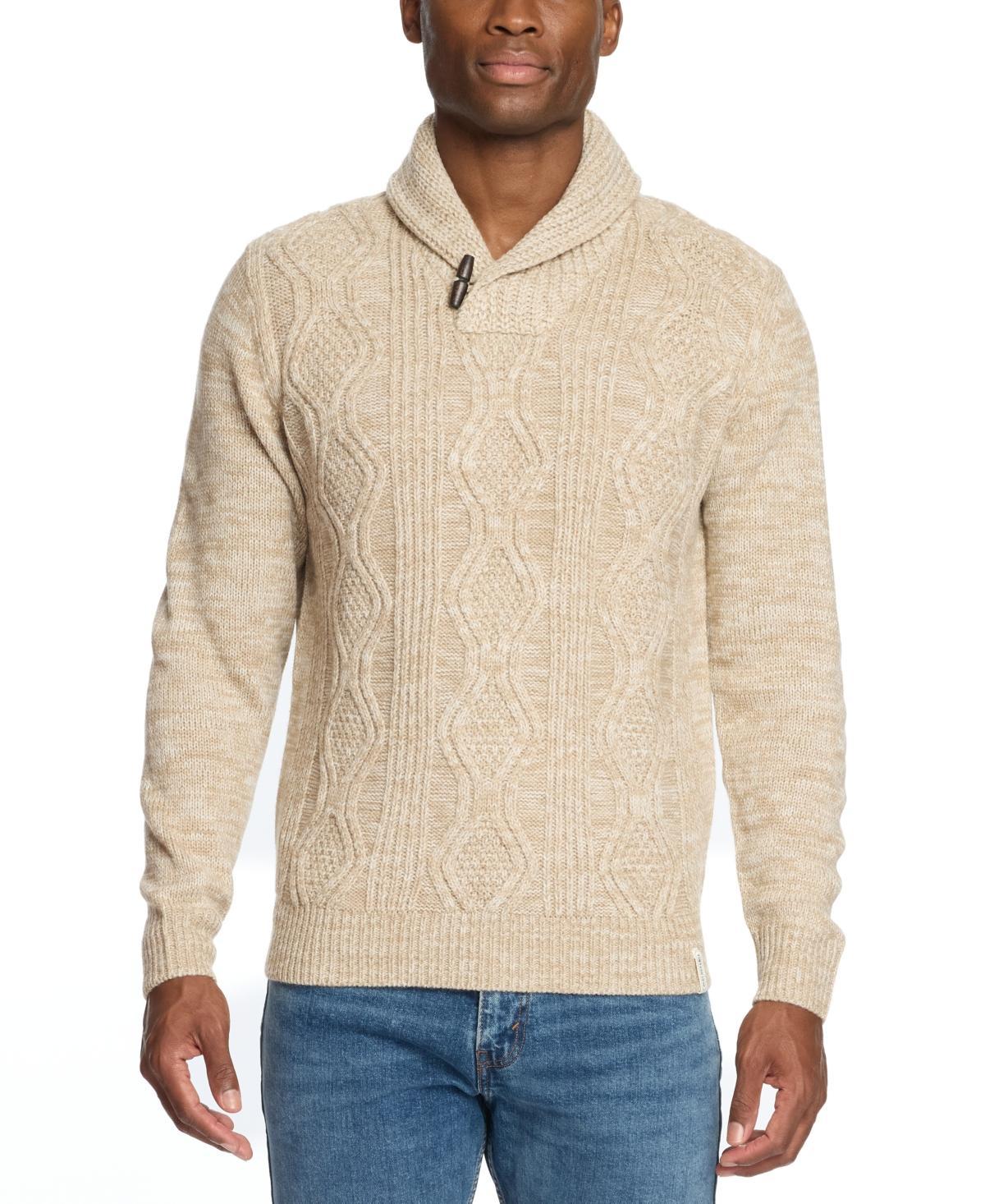 Weatherproof Vintage Mens Chunky Cable Knit Toggle Sweater Product Image