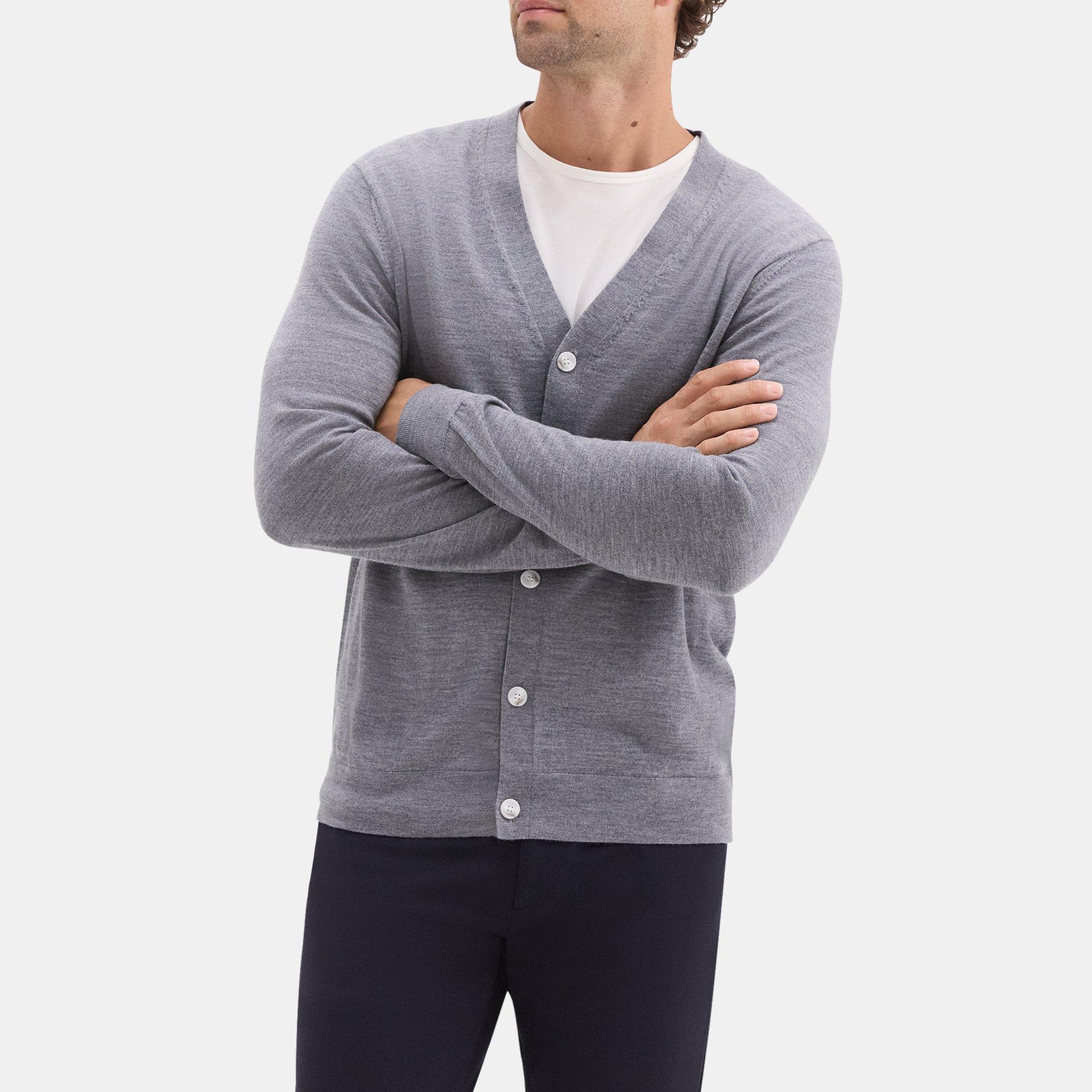 Merino Wool V-Neck Cardigan | Theory Outlet Product Image