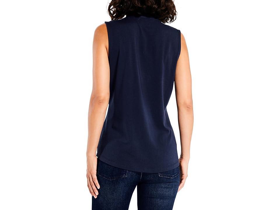 NIC+ZOE Ruffled Around Tank (Dark Indigo 1) Women's Clothing Product Image