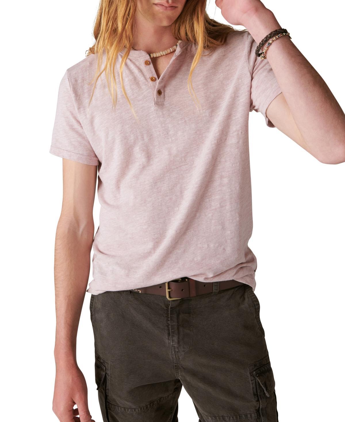 Lucky Brand Mens Linen Short Sleeves Henley T-shirt Product Image