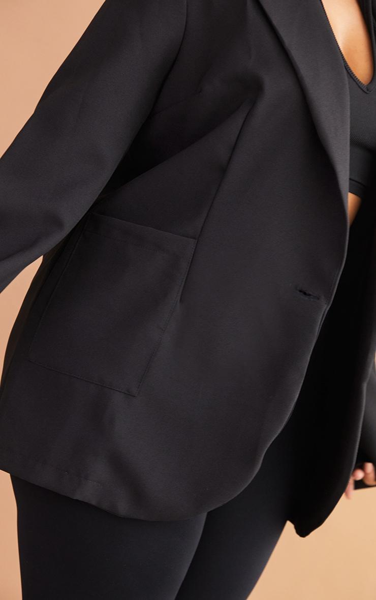 Plus Black Basic Single Breasted Oversized Blazer Product Image