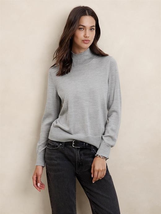 Merino Wool Turtleneck Sweater Product Image